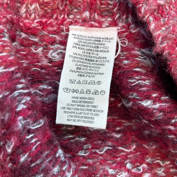 Free People Willow Poncho Sweater Pullover Multicolor Alpaca Blend Size XS - Picture 10 of 11